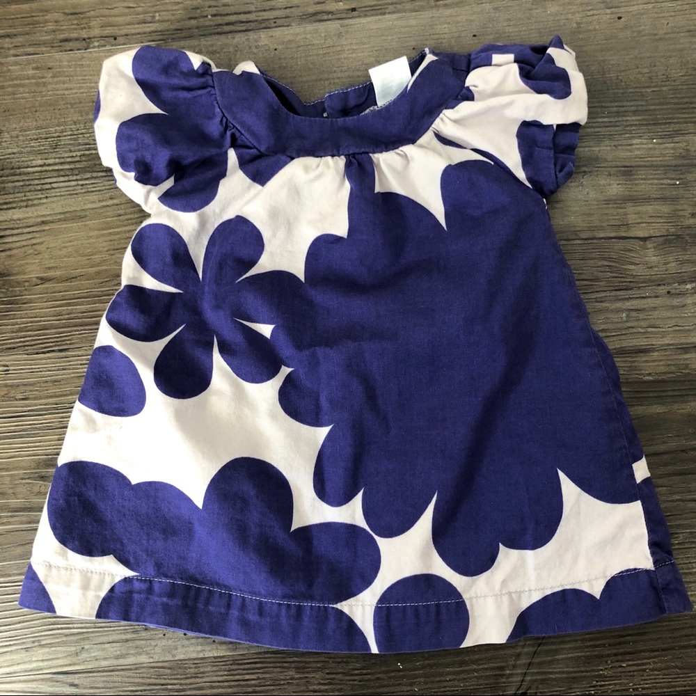 Carter's Girls Dress 3 Month Infant Purple Flower Groovy Short Sleeve